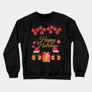 Holidays Greeting Presents and Eggnog Crewneck Sweatshirt